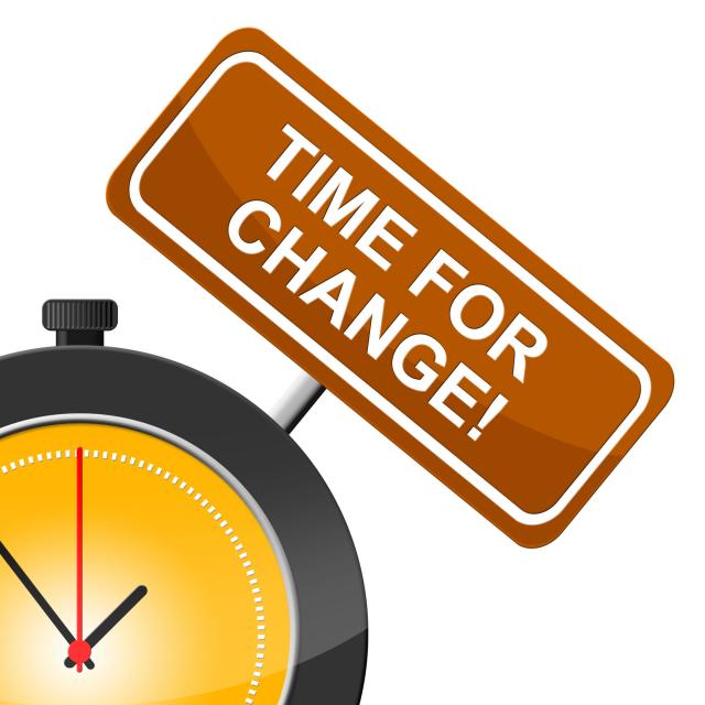 Time For Change Indicates Difference Rethink And Revise