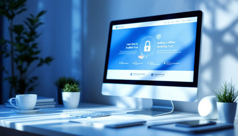 Digital Workspace with Handshake Icon