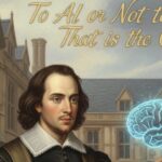 A Shakespearean like quote that reads “To AI or Not To AI: That is the Question.”
